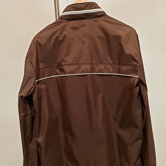 Men's/Teen's Tommy Hilfiger Windbreaker with Hood in Zipped Collar. Brown nylon. - Picture 2 of 6